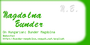 magdolna bunder business card